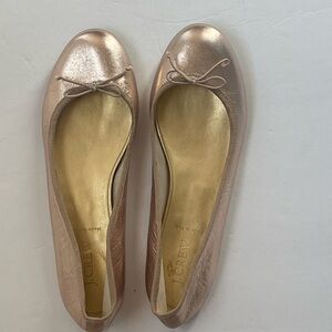 J. Crew Rose Gold Metallic Ballet Flats